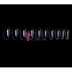 Tipsuri ovale 100 bucati Transparente full tips  TPS60 - Migdala 